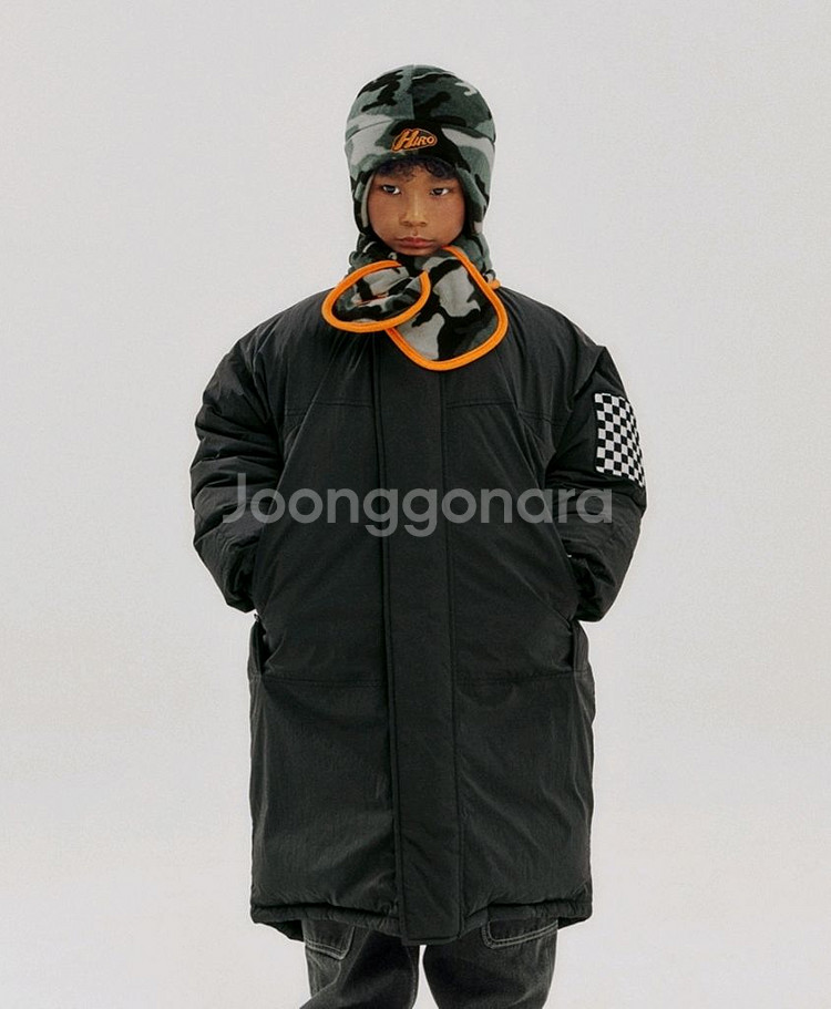 히로 몬스터 다운 파카 패딩 블랙 160--0