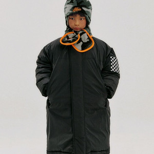 히로 몬스터 다운 파카 패딩 블랙 160