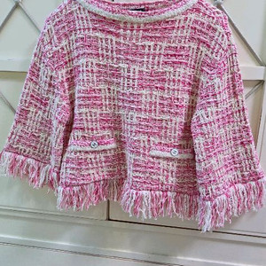 샤넬 핑크 트위드 상의입니다