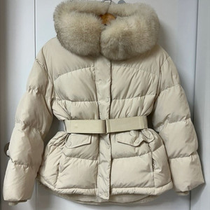 온앤온 사가퍼 천연 모피 덕다운 패딩 사이즈 2