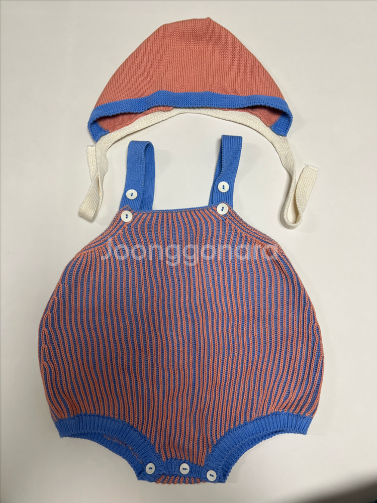 아프리콧 스튜디오 베이비콧 츄로스 오버롤 보넷--0