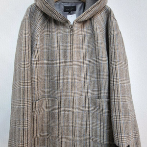 muzak 울체크 핸드메이드 코트