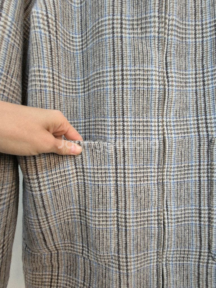 muzak 울체크 핸드메이드 코트--13