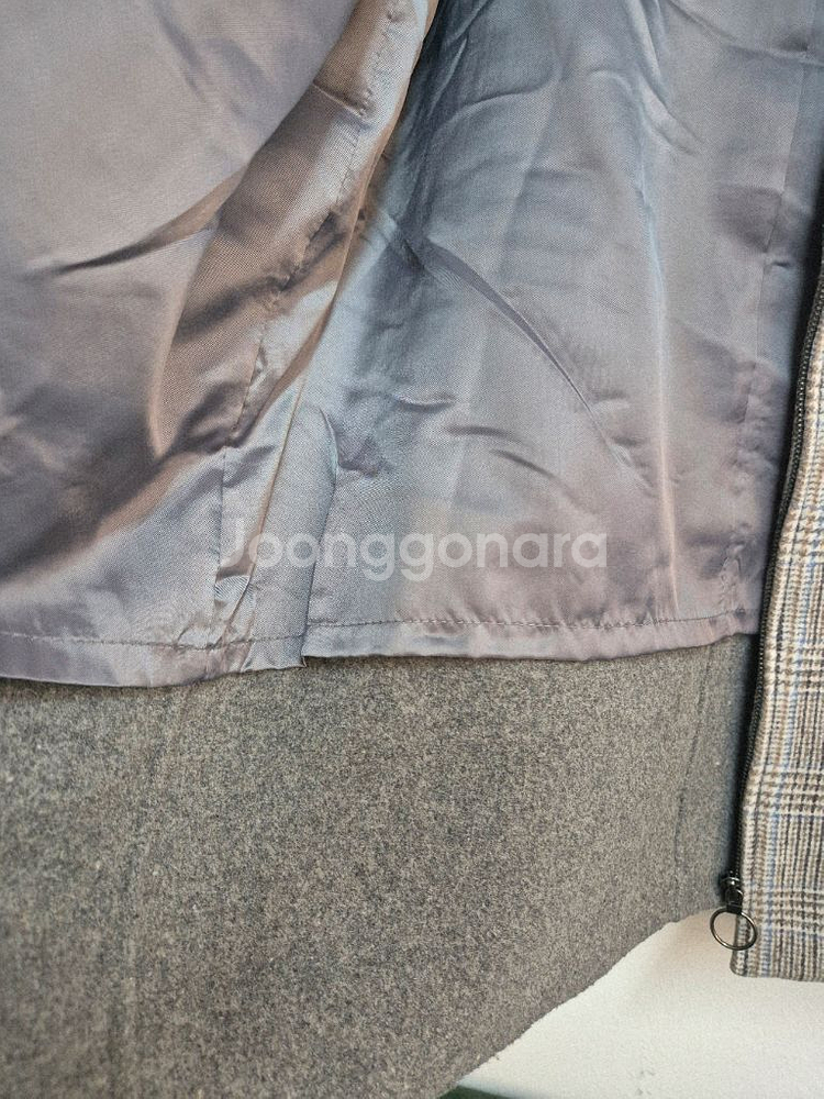 muzak 울체크 핸드메이드 코트--14