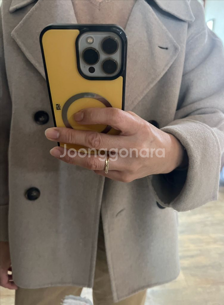 여성 코트 클리지 숏 코트 베이지 FREE--4