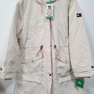 타미힐피거 흰색 여성용 롱후드 자켓 XL사이즈 미사용품