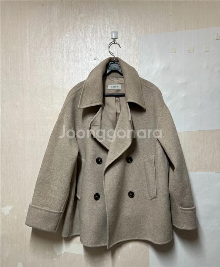 여성 코트 클리지 숏 코트 베이지 FREE--5