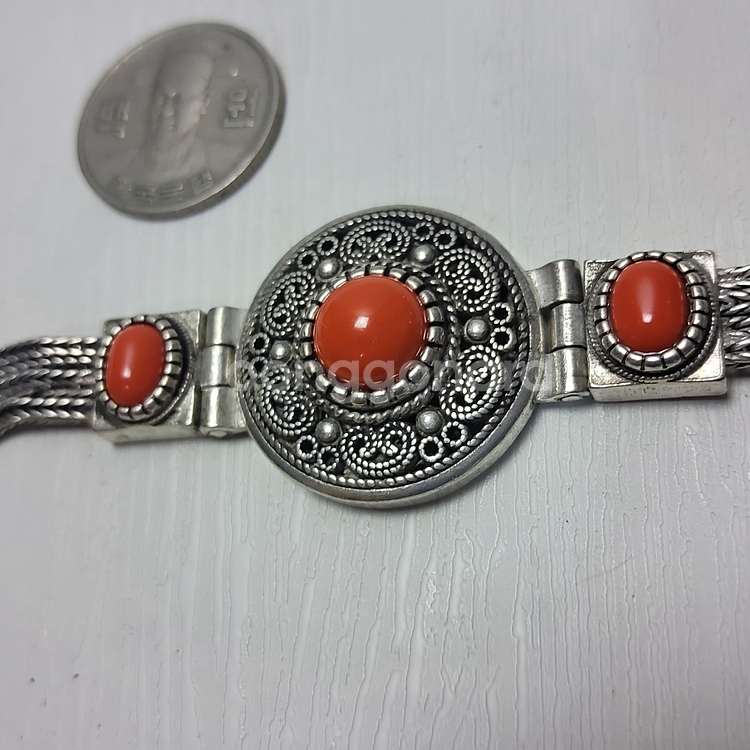 보석박힌 족은 팔찌 34g--2