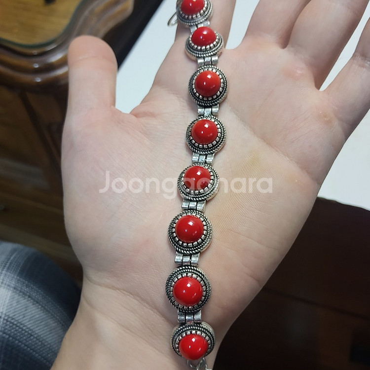 보석박힌 족은 팔찌 48g--2