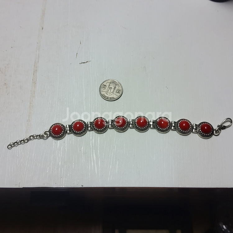 보석박힌 족은 팔찌 48g--0