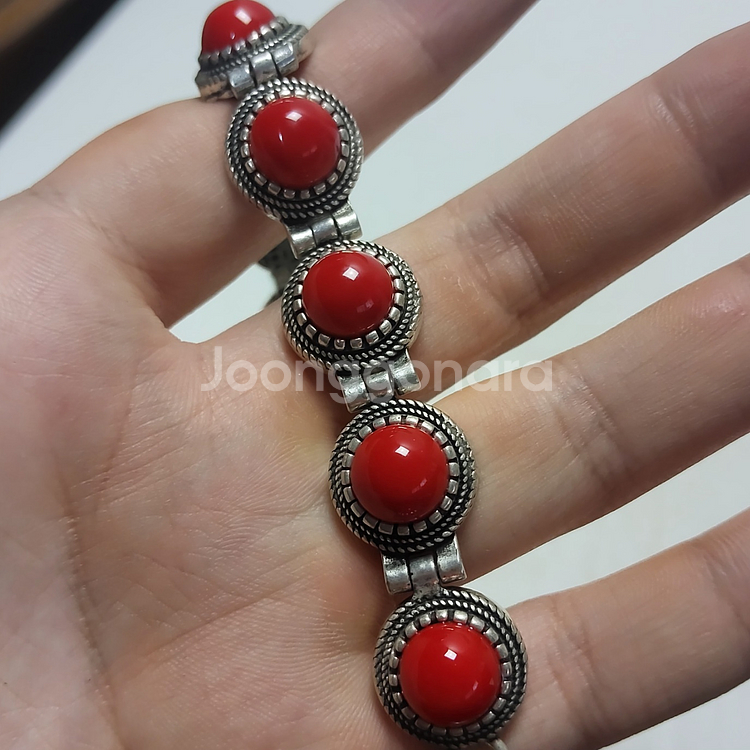 보석박힌 족은 팔찌 48g--1