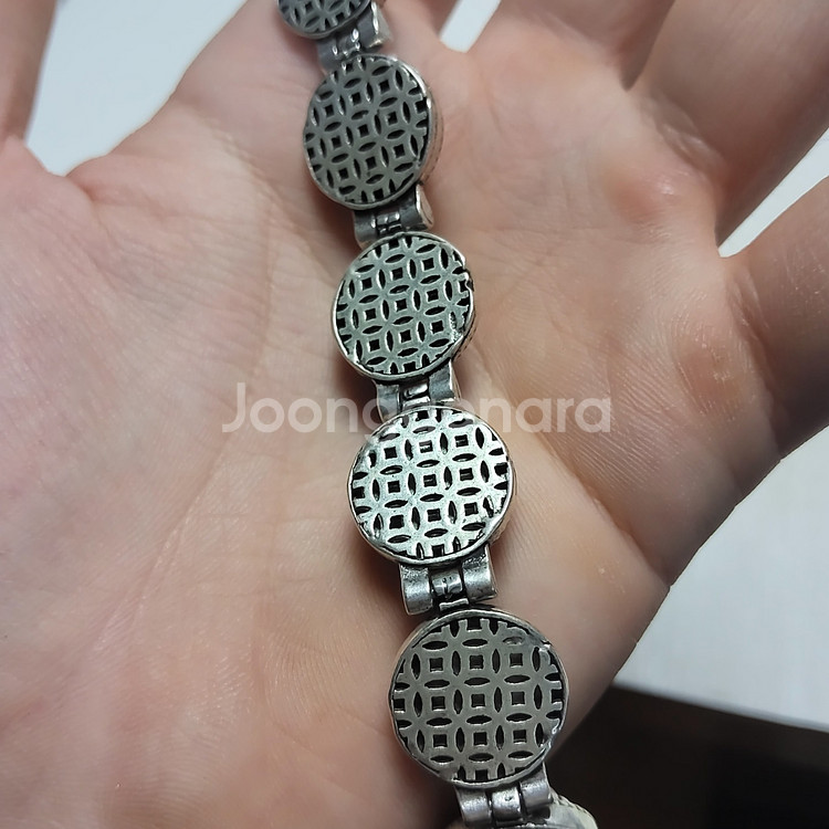 보석박힌 족은 팔찌 48g--3