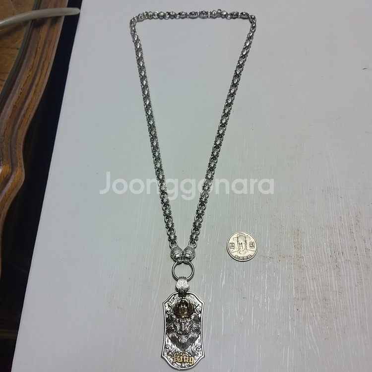 백동 족은 호신 목걸이 110g--1