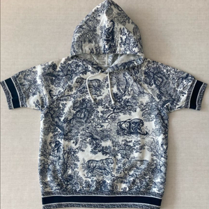 디올 자수 후드티