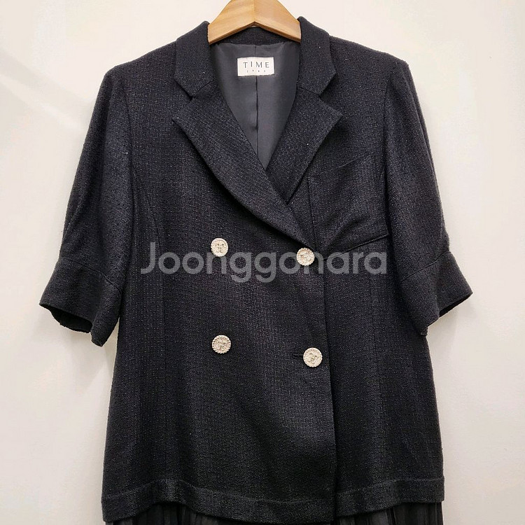 타임 트위드 플리츠 원피스--1