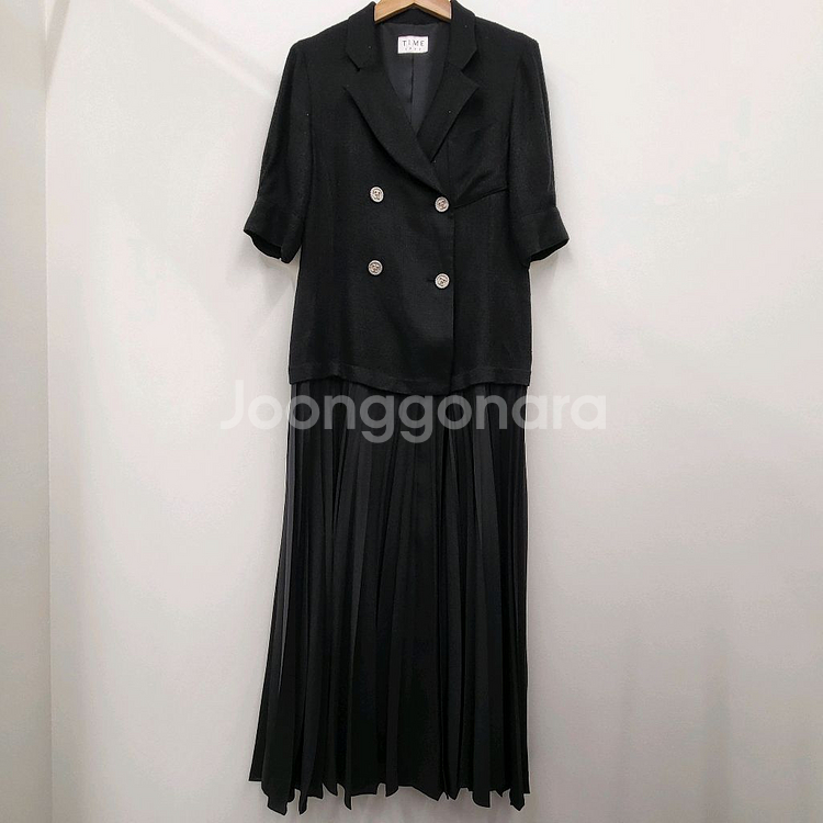 타임 트위드 플리츠 원피스--0