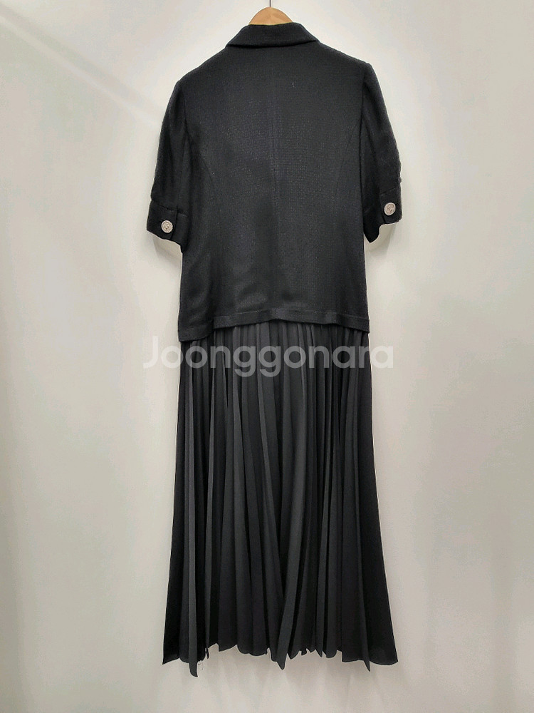 타임 트위드 플리츠 원피스--3