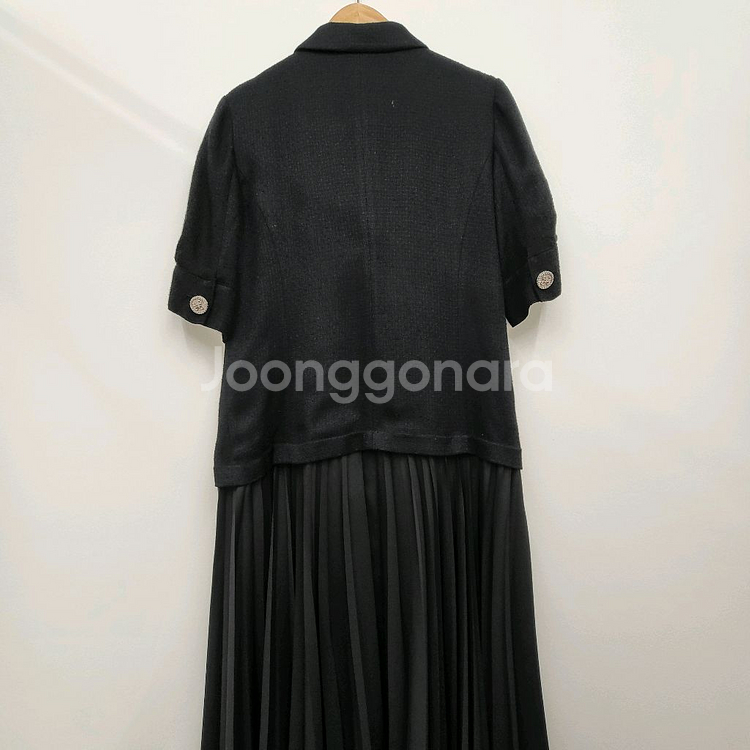 타임 트위드 플리츠 원피스--4