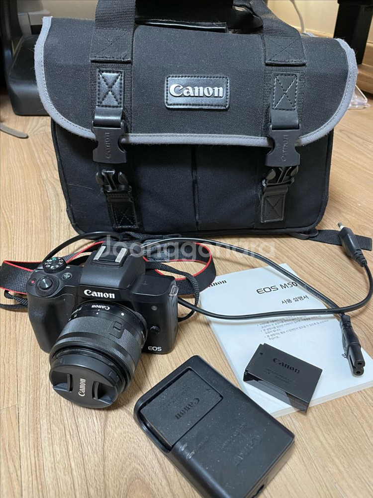 캐논 EOS M50 미러리스 카메라 15-45mm 렌즈--0
