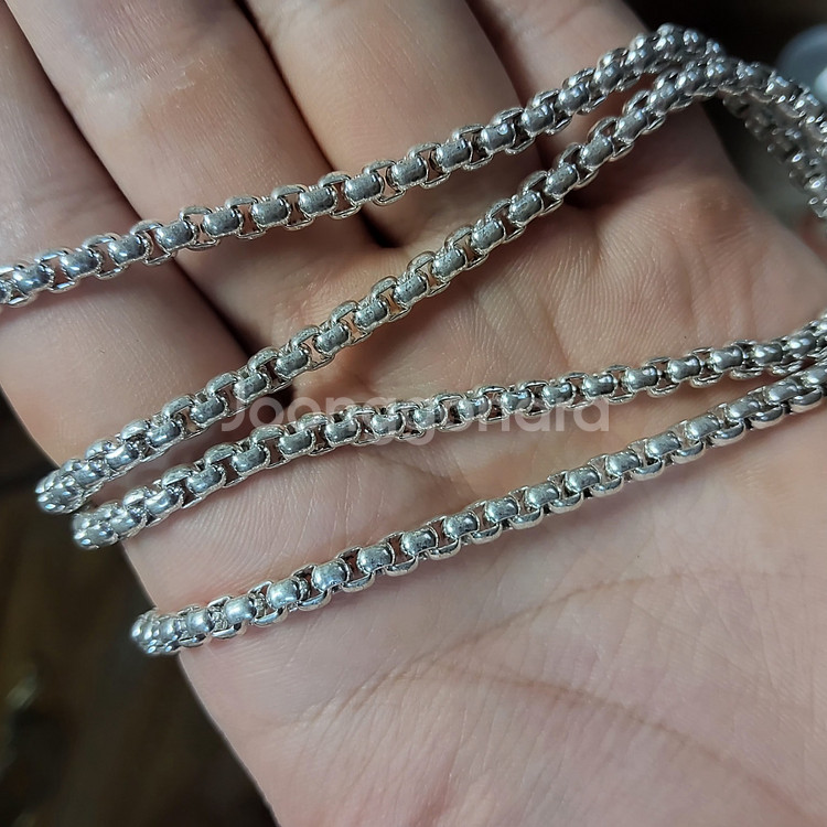 백동 족은 십자가 목걸이 78g--3