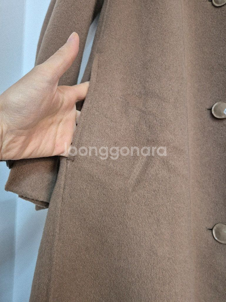 나이스클럽 브라운 롱 코트--4