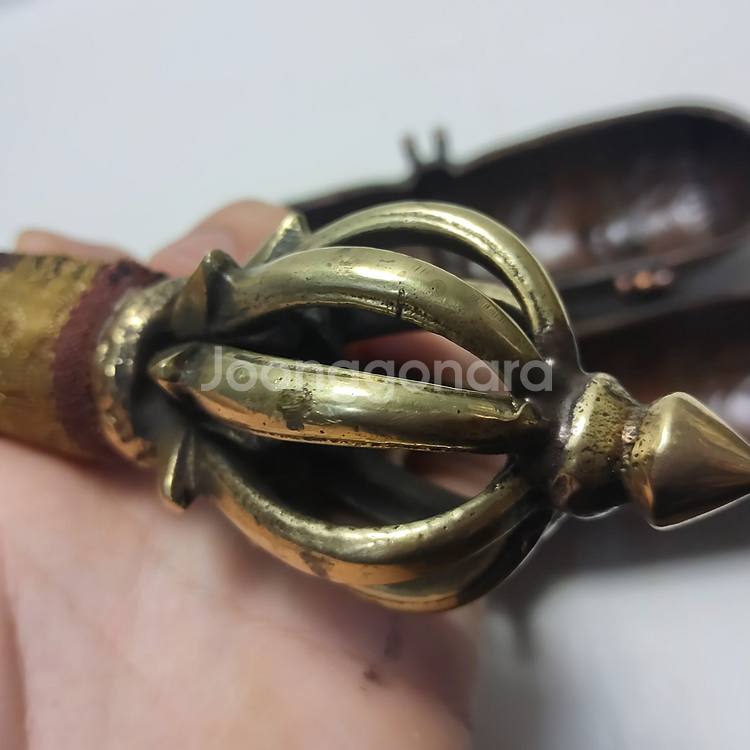 골동 최고급 티벳 금강저 (케이스포함) 길이17cm--2