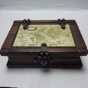 골동 유럽 빈티지 원목 보석함 가로22cm세로18cm