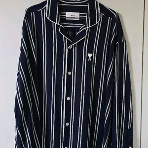 (최종가)(네고X)아미 스트라이프 오픈카라 오버핏 셔츠