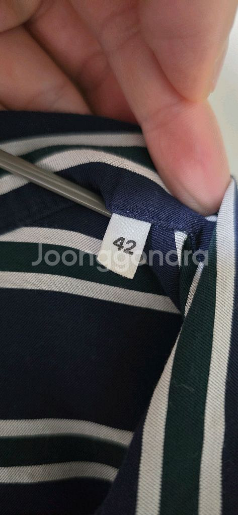 (최종가)(네고X)아미 스트라이프 오픈카라 오버핏 셔츠--5