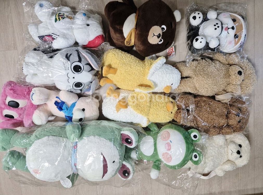 인형대량 텍달린 새상품 대형부터 중형 곰 고양이 인형--0
