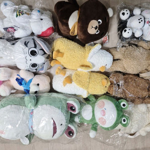 인형대량 텍달린 새상품 대형부터 중형 곰 고양이 인형