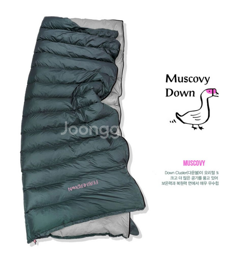 (새상품) 페더다운 침낭 500G 필파워800 사계절 및 동계용 캠핑침낭 백패킹--1