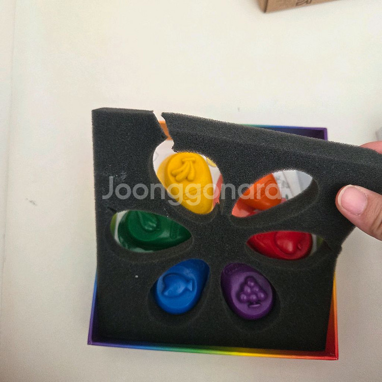 옴모 베이비 크레용 6색 세트--1