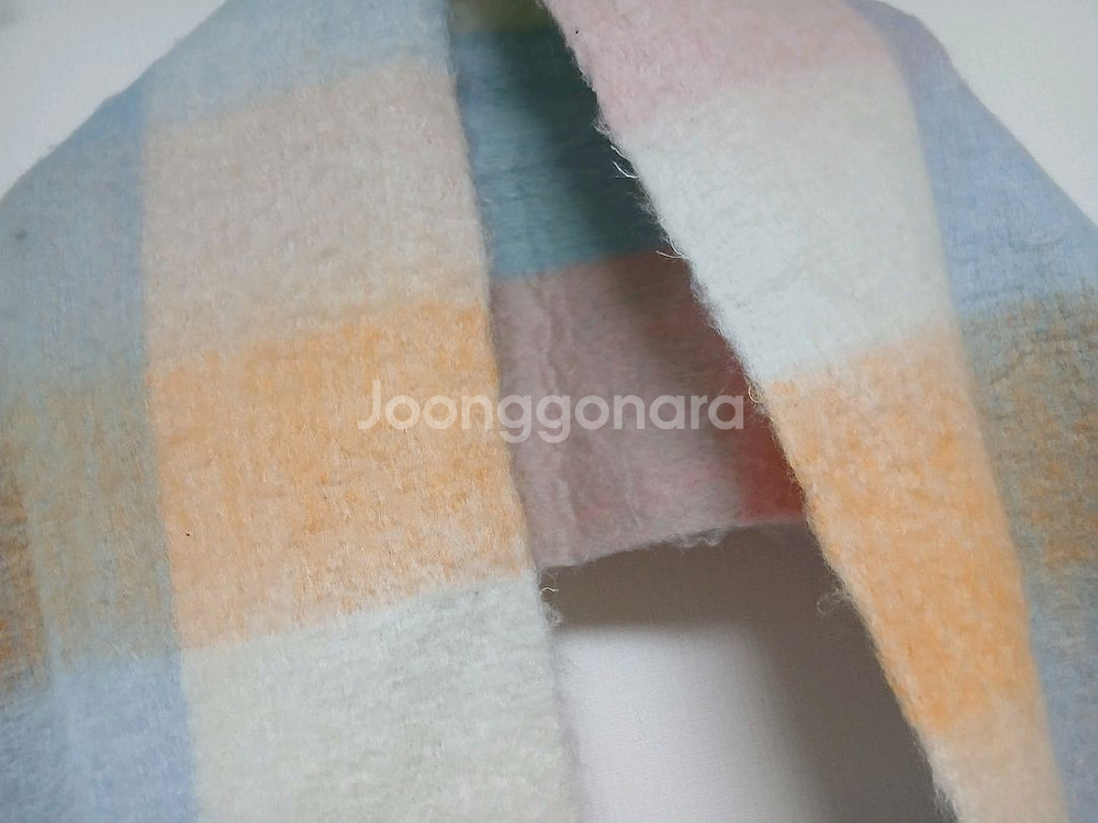 아크네스튜디오 울 모헤어 체크 머플러--5