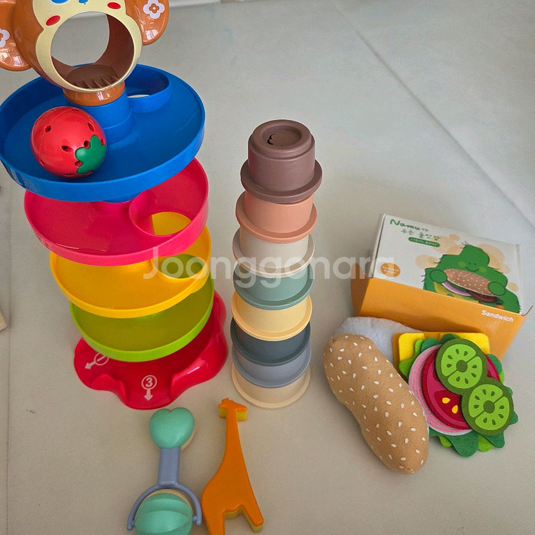 아기 장난감 일괄 (공굴리기, 컵쌓기, 샌드위치)--0