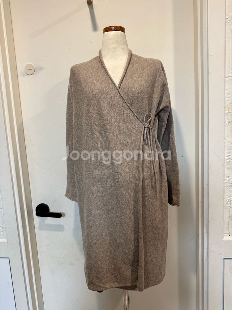 이새 울 캐시미어 랩 가디건--0