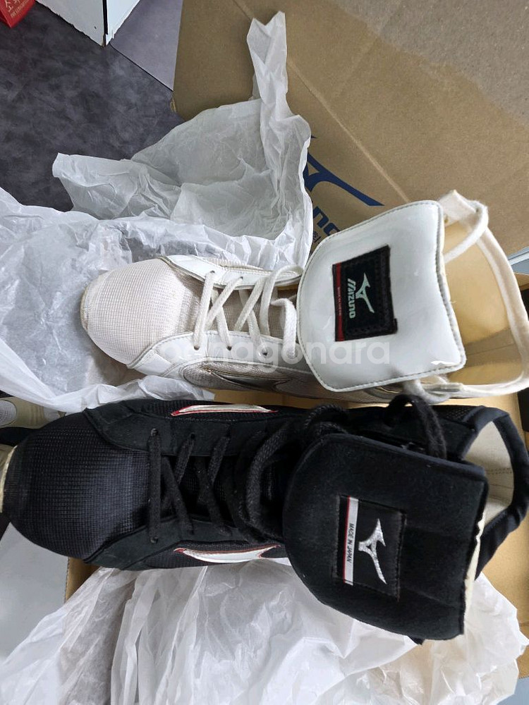 미즈노 복싱화 화이트 블랙 1족씩 커스텀--6