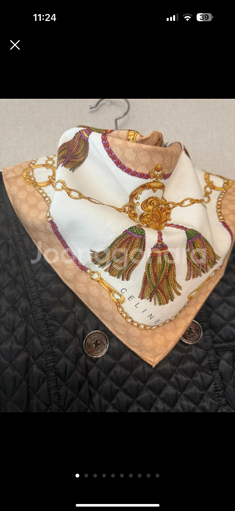 정품 셀린느 쁘띠 스카프--0