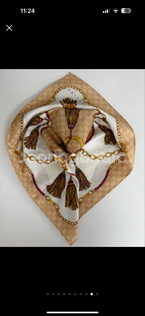 정품 셀린느 쁘띠 스카프--8