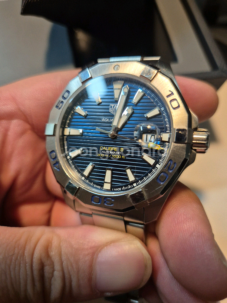 태그호이어 아쿠아레이서 칼리버5 청판 43(120만)--2