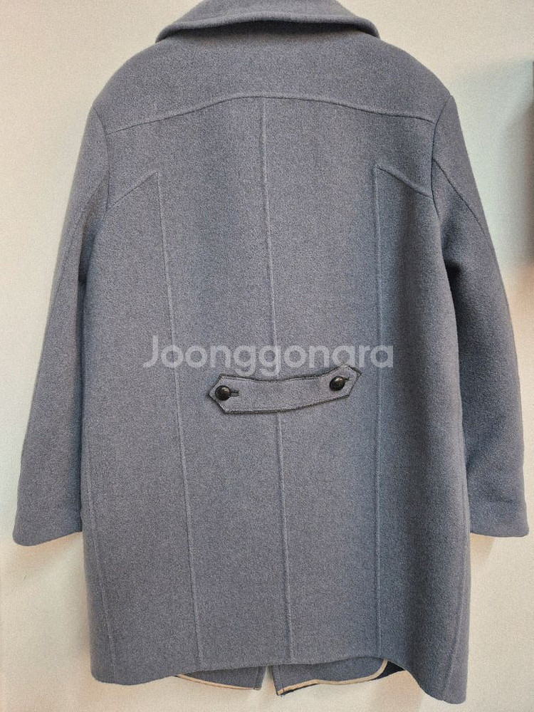 시스템 더블 브레스티드 코트 블루--2