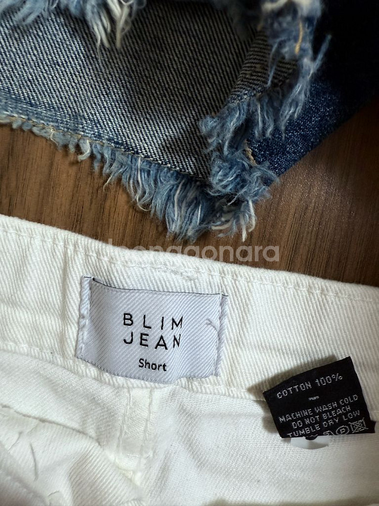 데님 반바지/멜빵치마 일괄(사이즈 L)--2