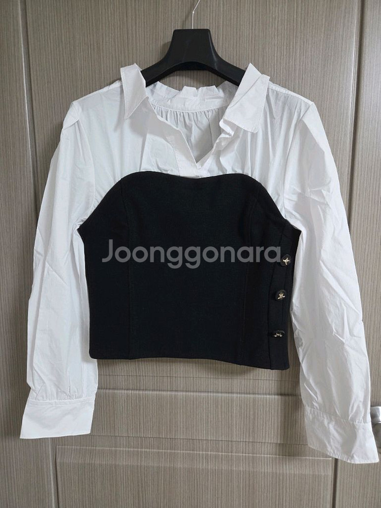 마인 셔츠 레이어드 텍스처블록 탑 랑방 타임 더캐시미어--5