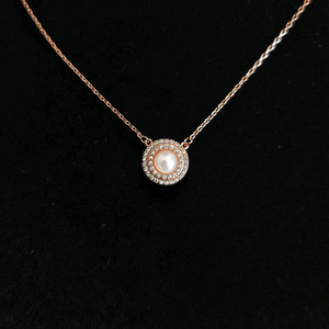 일괄,새상품,선물포장] 천연담수진주 목걸이+귀걸이 세트