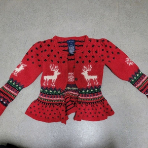 랄프로렌 폴로 여아 사슴 니트 가디건 6X