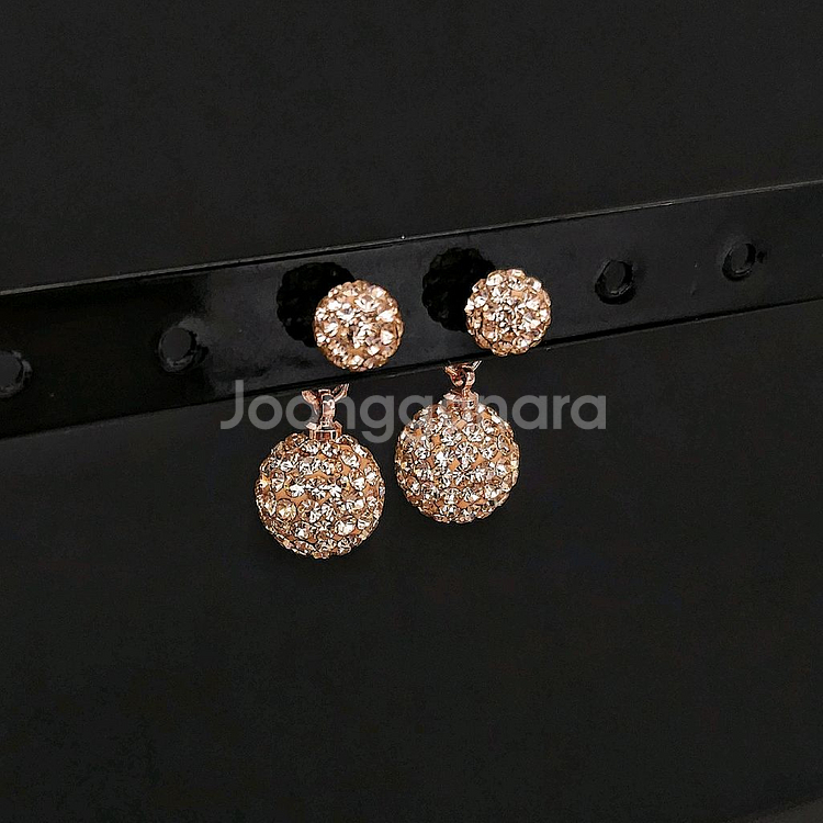 새상품,선물박스포장]스와로브스키스톤 볼드 드롭 귀걸이--1