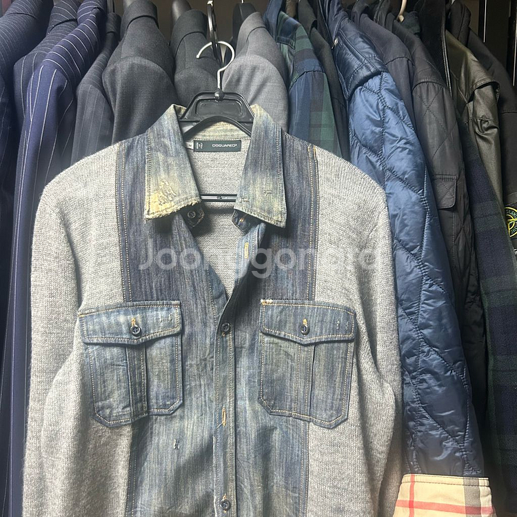 디스퀘어드 데님 니트 가디건 셔츠 자켓--5