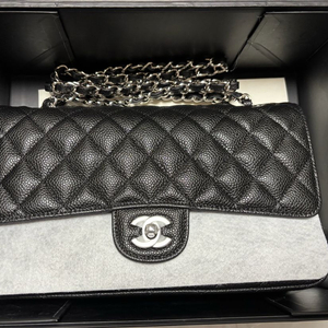 샤넬 클미 클래식미듐 은장