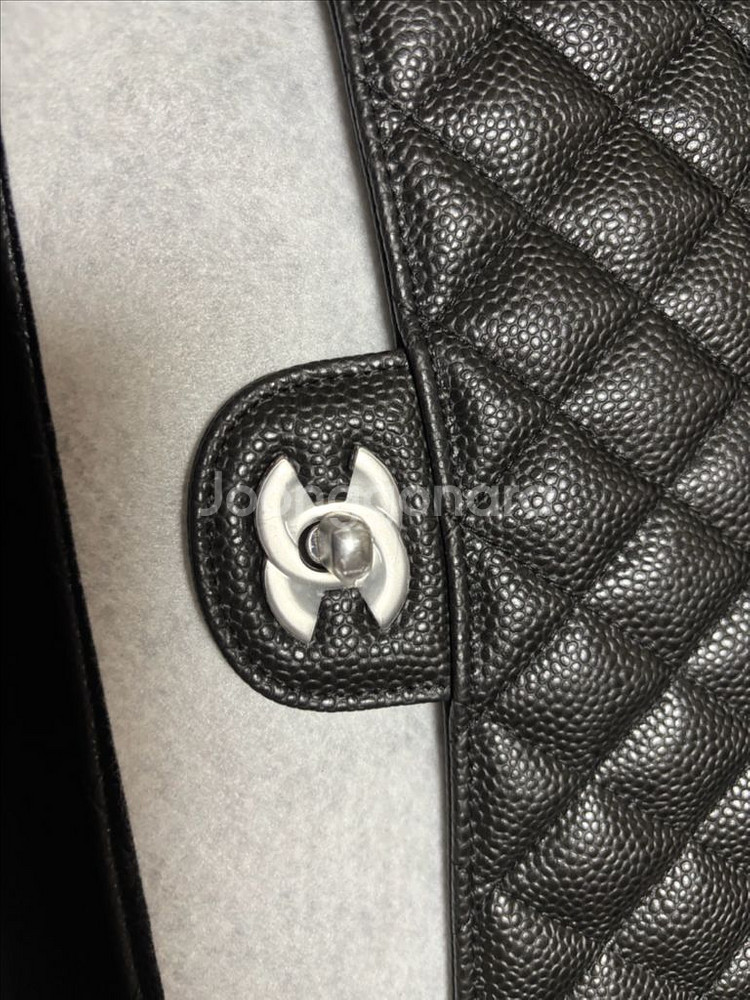 샤넬 클미 클래식미듐 은장--1