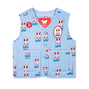 (새상품)베베드피노 로즈라팡 퀼팅베스트 110